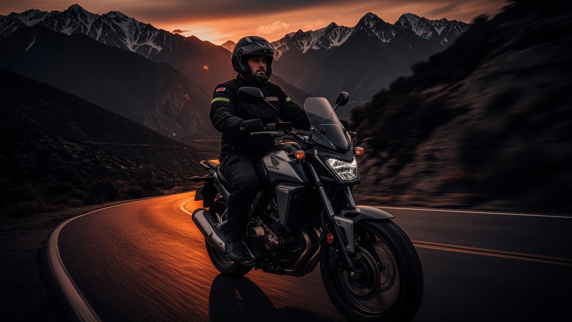 Instructor de motociclismo en ruta chilena