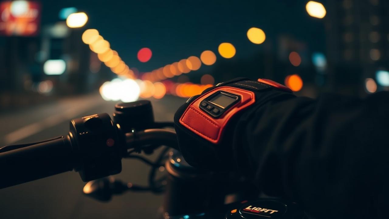 Detalle de seguridad en motocicleta